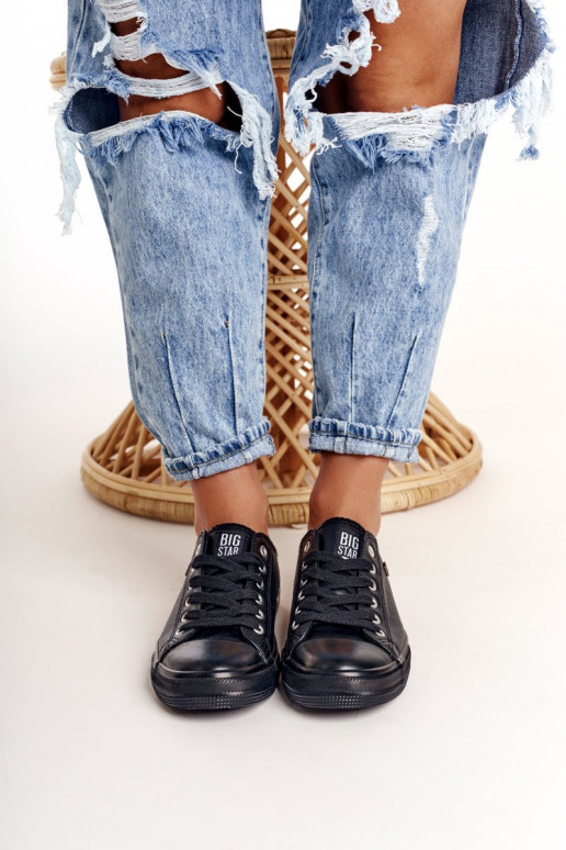 Sneakers in pelle da donna Big Star nere