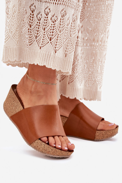 Zazoo 40291 Pantofole in pelle Femminile Abilitato KorkoAym Koturnie colore marrone