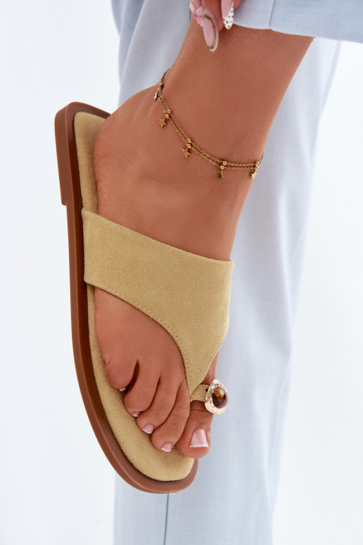 Pantofole da donna con dettagli decorativi gialle Fedira