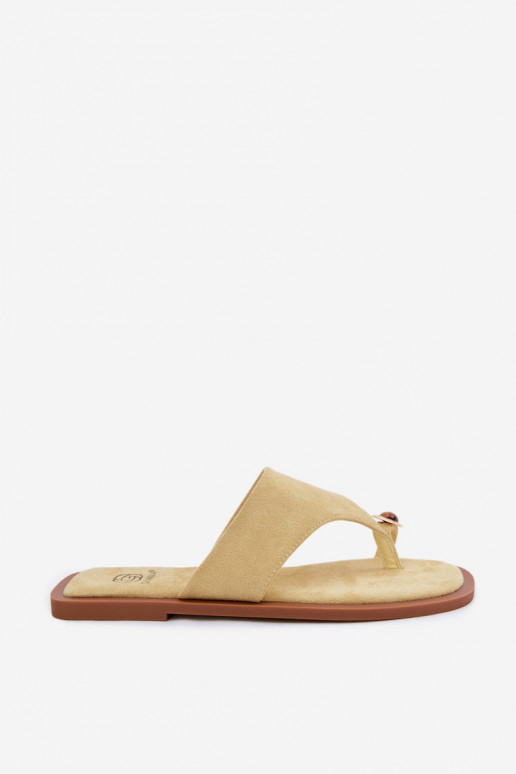 Pantofole da donna con dettagli decorativi gialle Fedira