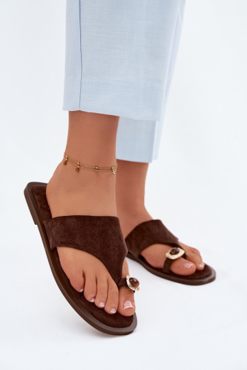 isoscele Pantofole Pantofole Femminile Con decorazioni Detalem CzekoladoAe Fedira 2