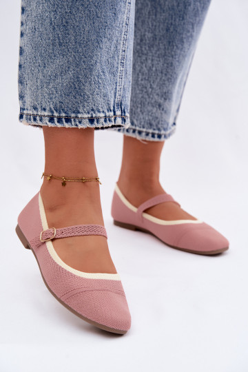Ballerine in materiale a rete rosa Zelisa 2