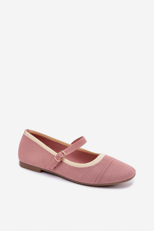 Ballerine in materiale a rete rosa Zelisa