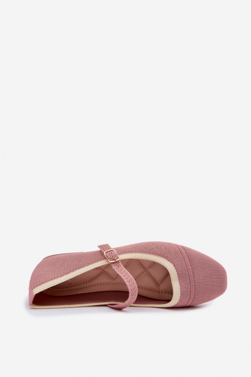 Ballerine in materiale a rete rosa Zelisa