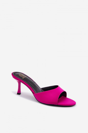 Pantofole da donna con tacchi sottili rosa Selmira 2