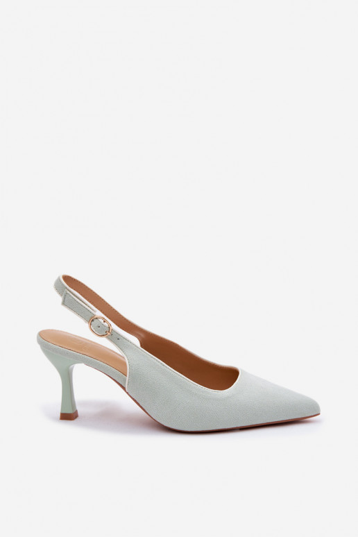 Sandali da donna con tacco sottile color menta Relmira