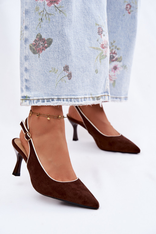 Sandali da donna con tacchi sottiliLamóAką CzekoladoAe Relmira