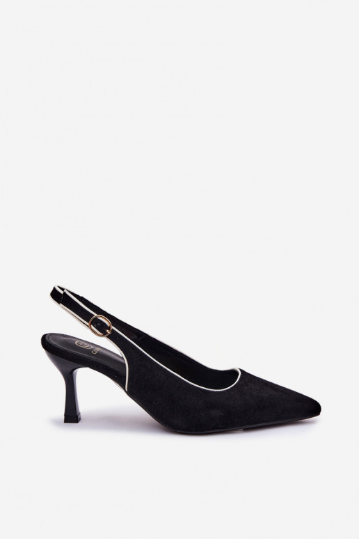 Sandali da donna con tacco sottile color nero Relmira