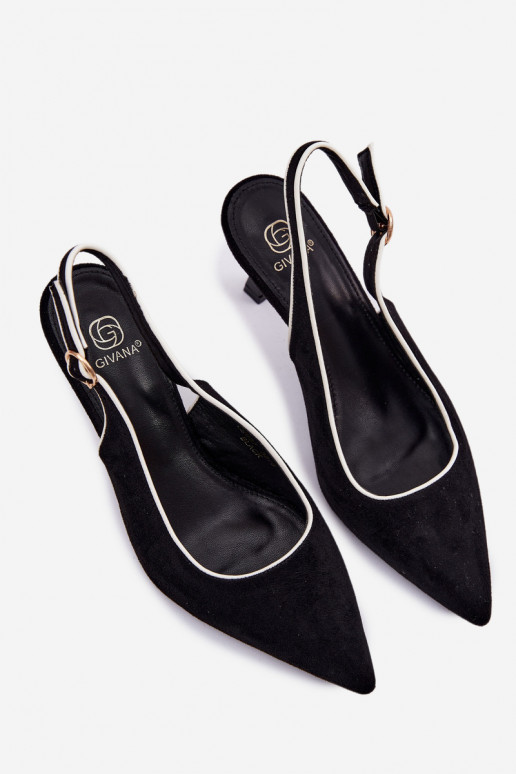 Sandali da donna con tacco sottile color nero Relmira