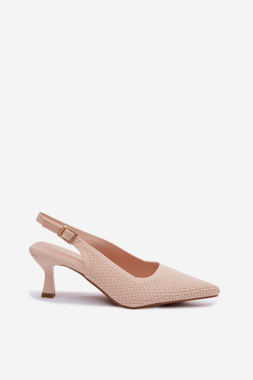  Sandali col tacco alto beige Delessa