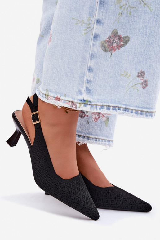  Sandali col tacco alto colore nero Delessa