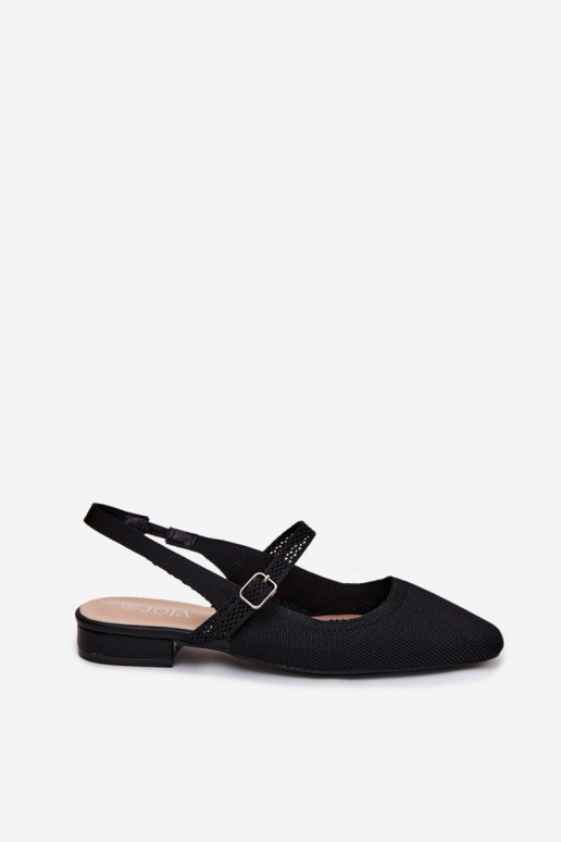 Ballerine nere da donna con cinturini Selrene