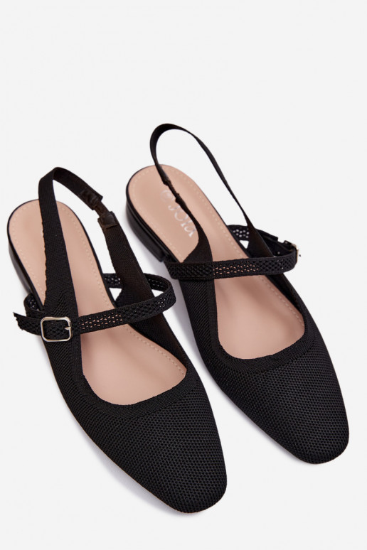 Ballerine nere da donna con cinturini Selrene
