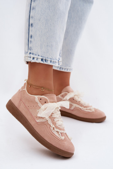 Sneakers rosa da donna con lacci Ilrene