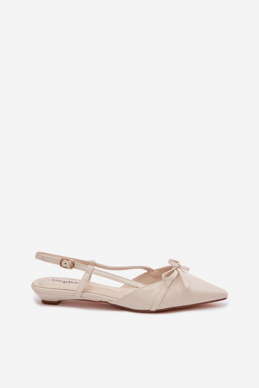 Sandali da donna color avorio in ecopelle con tacco basso Jelmera