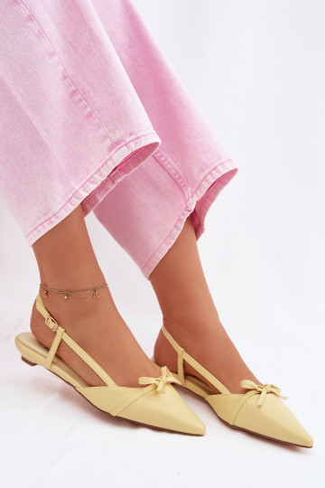 Sandali da donnaImitacji Skóry Con tacco basso colore giallo Jelmera