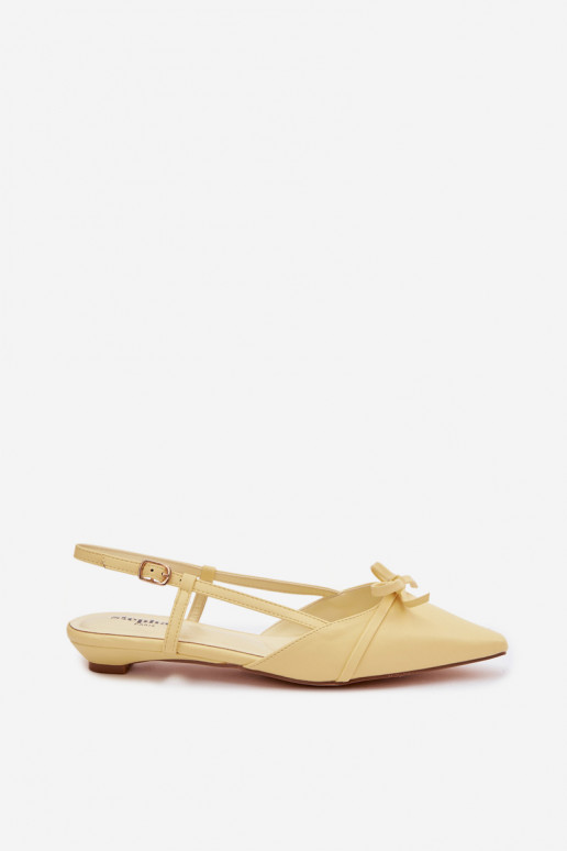 Sandali da donna gialli in ecopelle con tacco basso Jelmera