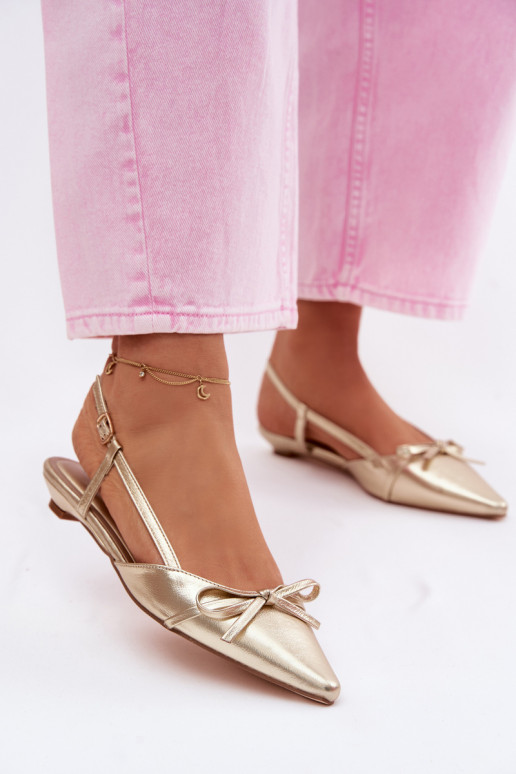 Sandali da donnaImitacji Skóry Con tacco basso colore dorato Jelmera