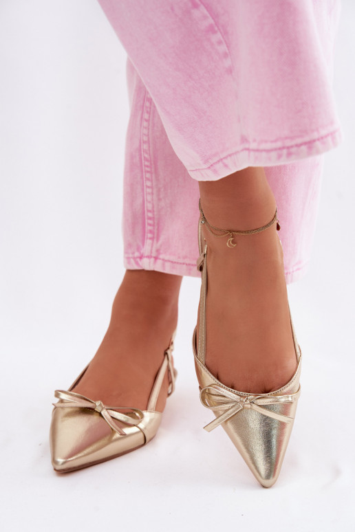 Sandali da donnaImitacji Skóry Con tacco basso colore dorato Jelmera