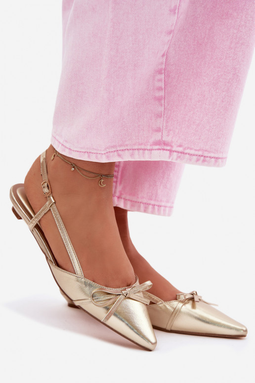 Sandali da donnaImitacji Skóry Con tacco basso colore dorato Jelmera