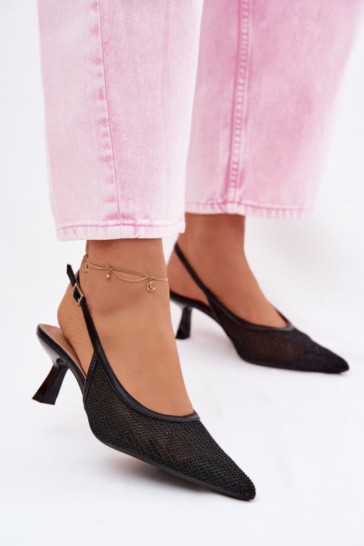 griglia sandali Abilitato Smukłym Obcasie colore nero Calora