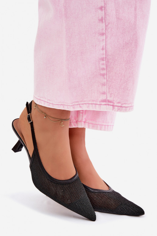 griglia sandali Abilitato Smukłym Obcasie colore nero Calora