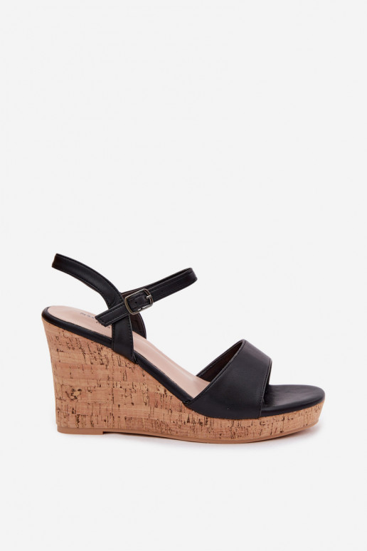 Sandali da donna con una piattaforma colore nero Clarabella