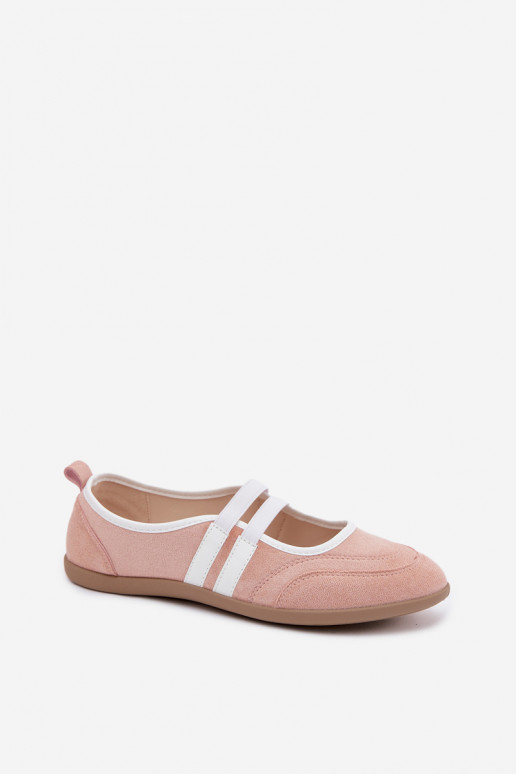 Ballerine sportive rosa con cinturini elastici Donatella