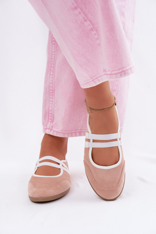 Ballerine Stile sportivoElastycznymi Paskami colore rosa Donatella