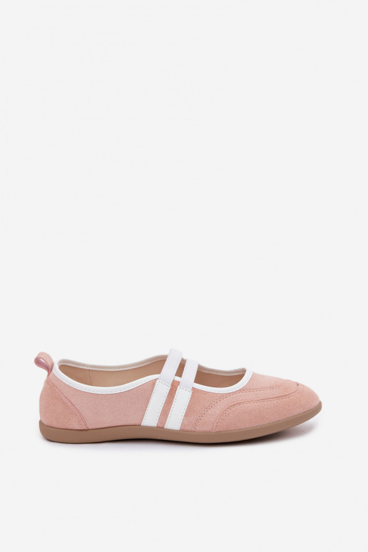 Ballerine sportive rosa con cinturini elastici Donatella
