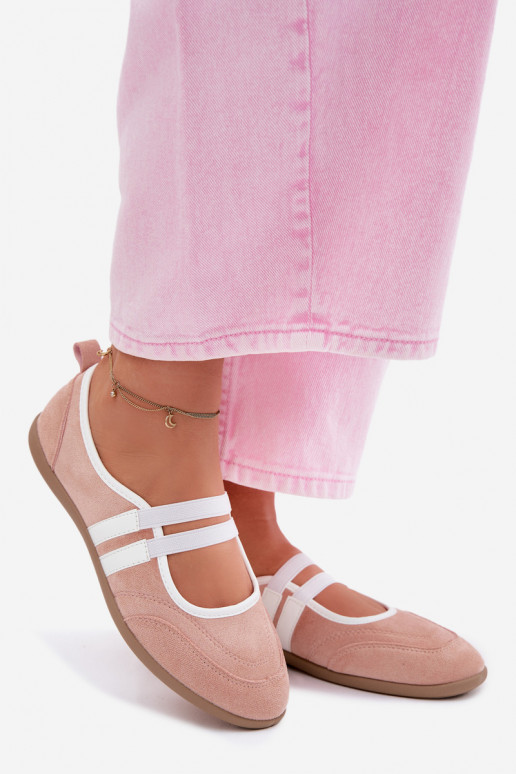 Ballerine Stile sportivoElastycznymi Paskami colore rosa Donatella