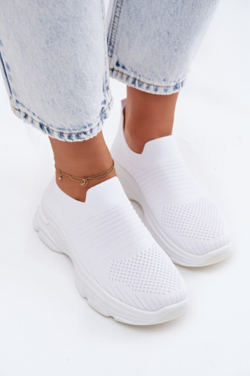 Scarpe sportive bianche da donna slip-on Floraine