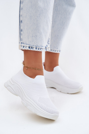 Scarpe sportive bianche da donna slip-on Floraine 2
