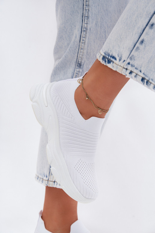 Scarpe sportive bianche da donna slip-on Floraine