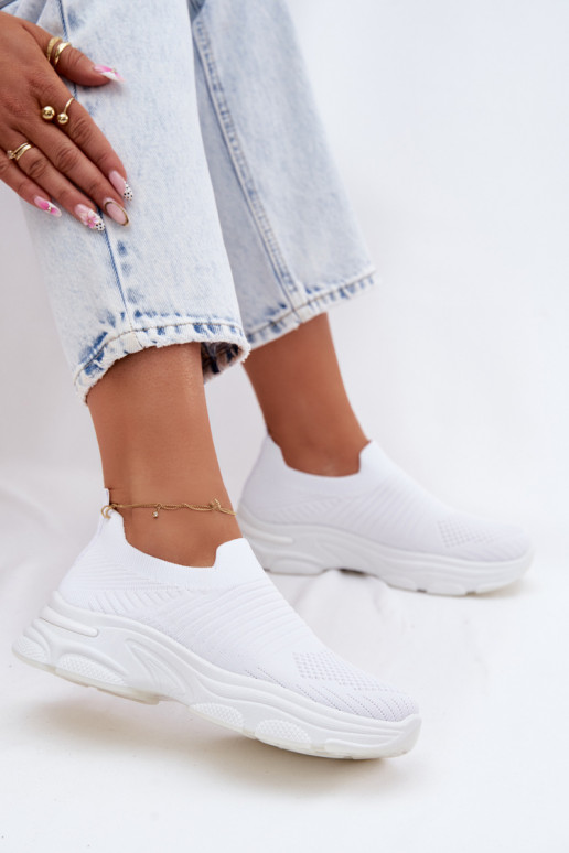 Scarpe sportive bianche da donna slip-on Floraine