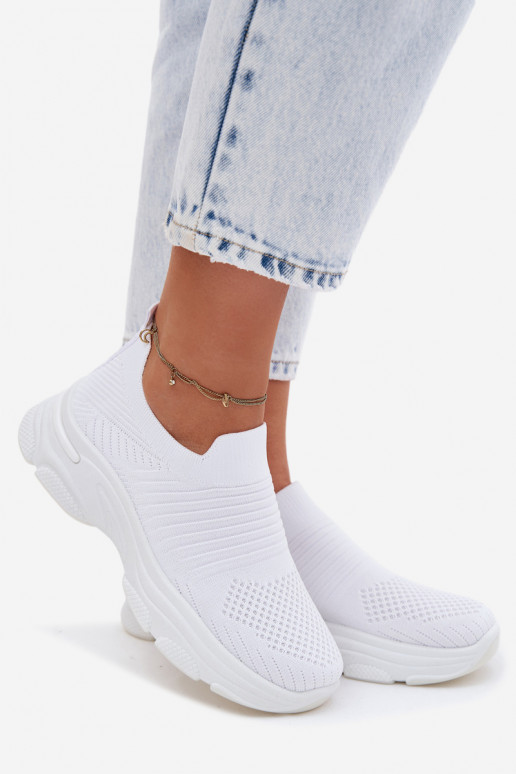 Scarpe sportive bianche da donna slip-on Floraine
