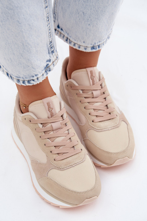 Sneakers beige da donna in camoscio McArthur MA2512IN