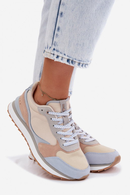 dalla pelle scamosciata Scarpe modello sneakers Femminile McArthur MA2512IN colore blu