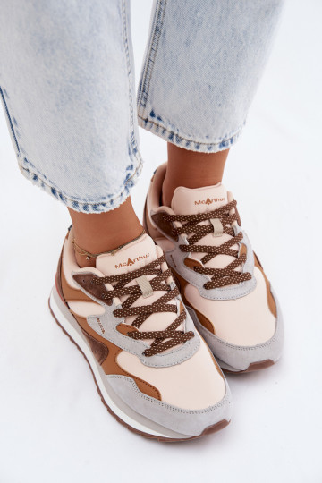 Sneakers marroni da donna in camoscio McArthur MA253IN