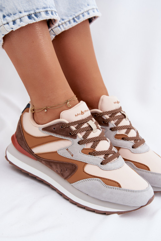 Sneakers marroni da donna in camoscio McArthur MA253IN