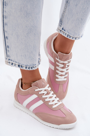 dalla pelle scamosciata Scarpe modello sneakers scarpe da ginnastica Femminile McArthur MA258IN colore rosa