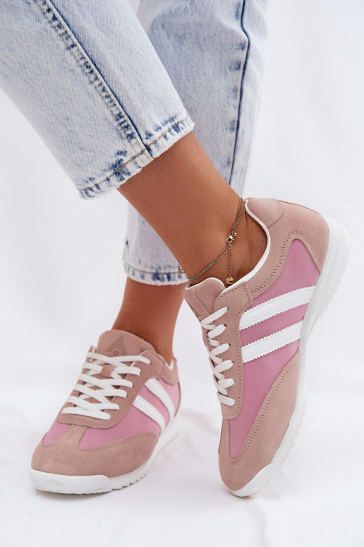 Scarpe sportive rosa da donna in camoscio McArthur MA258IN