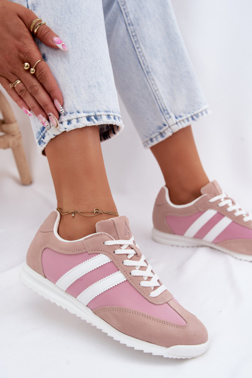Scarpe sportive rosa da donna in camoscio McArthur MA258IN
