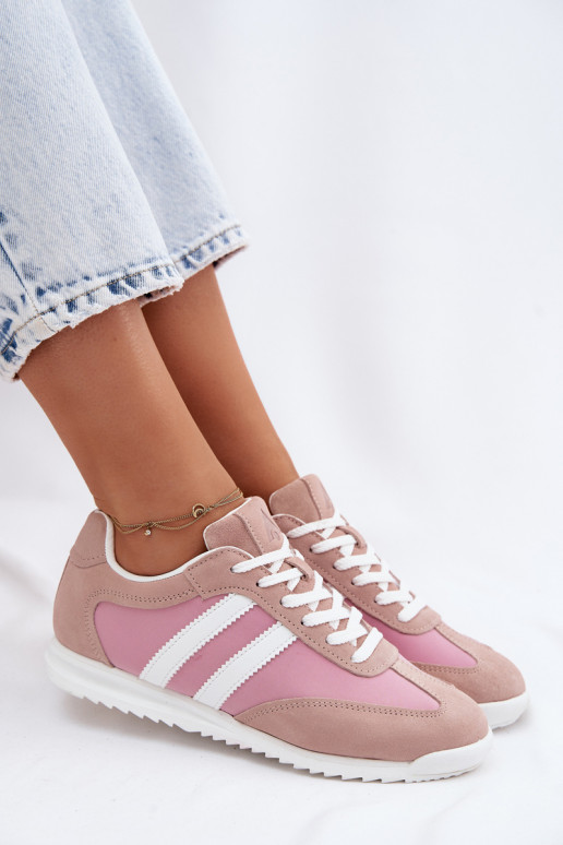 Scarpe sportive rosa da donna in camoscio McArthur MA258IN
