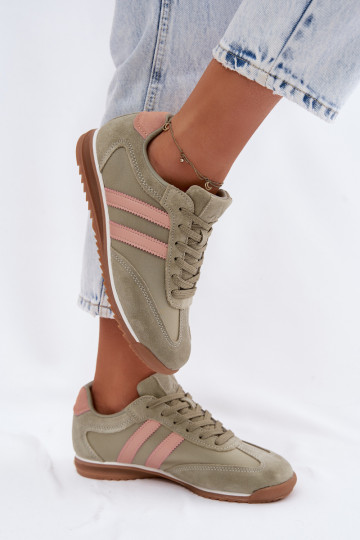 dalla pelle scamosciata Scarpe modello sneakers scarpe da ginnastica Femminile McArthur MA258IN colore verde