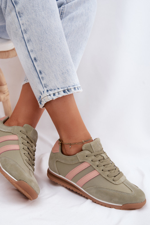 Scarpe sportive verdi da donna in camoscio McArthur MA258IN