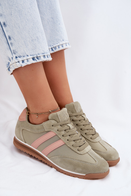 Scarpe sportive verdi da donna in camoscio McArthur MA258IN