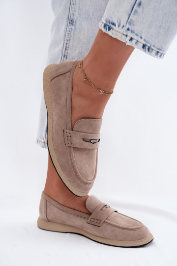 mocassini da donnaImitacji dalla pelle scamosciatau Vinceza 62273 beige