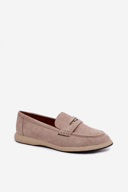 Mocassini in suede sintetico color sabbia da donna Vinceza 62273