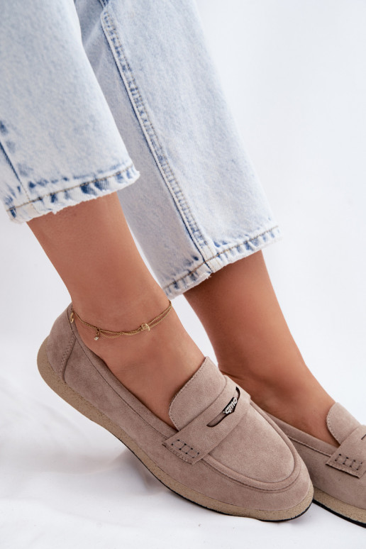 mocassini da donnaImitacji dalla pelle scamosciatau Vinceza 62273 beige